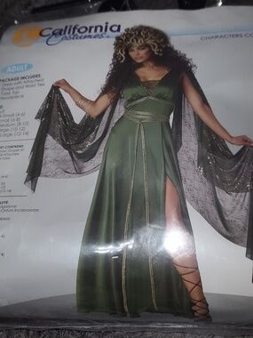 California Costumes, Medusa, Queen of The Gorgons, Adult, Multicolor XS 4-6 NWOT